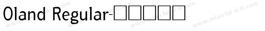 Oland Regular字体转换